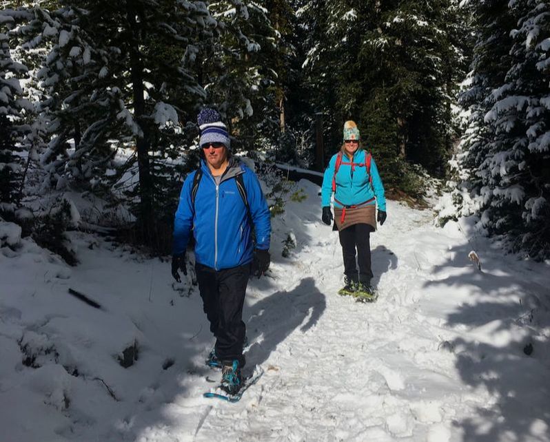 Guided snowshoe tours in Yellowstone